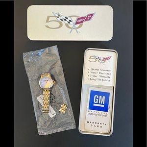 GM Licensed 50th Anniversary Stainless Steel Corvette Watch